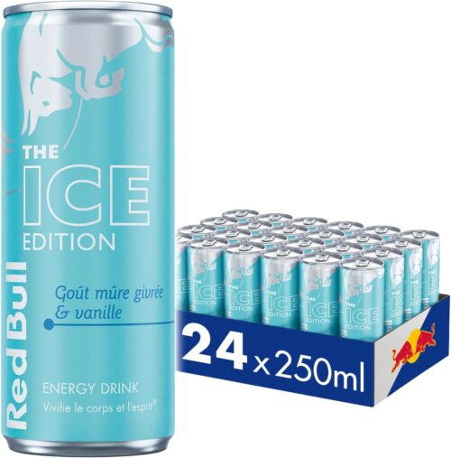 Red Bull, Energising Drink, Frostberry-Vanilla Flavour, Pack of 24 x 250 ml