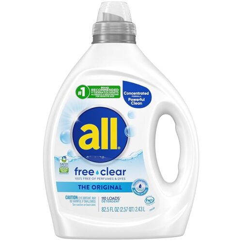 all free clear, Original, Liquid Laundry Detergent  82.5oz, 110 Loads