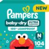 Pampers Diapers - Baby Dry - Size 0, 104 Count