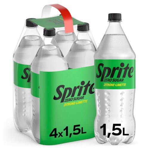 Sprite Zero Sugar - Maximum Refreshment with Limes and Lemon Flavour  (4 x 1500 ml)