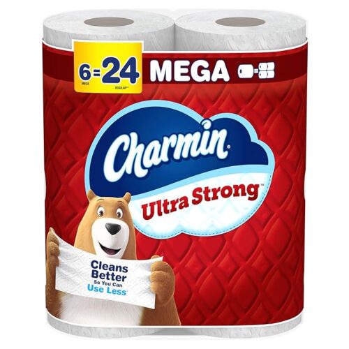 Charmin Ultra Strong Toilet Paper 6 Mega Rolls 24 Regular Rolls
