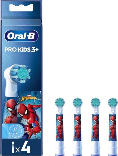 Oral-B Pro Kids Electric Toothbrush Head Spiderman Pack of 4