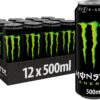Monster Energy Green in Practical Disposable cans (12 x 500 ml)