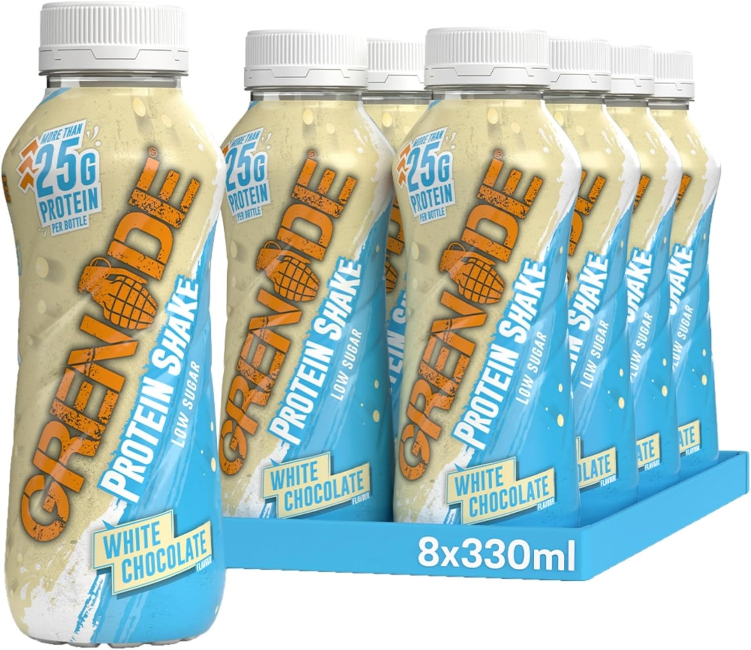 Grenade High Protein Shake, 8 x 330 ml - White Chocolate