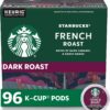 Starbucks K-Cup Coffee Pods, Dark Roast Hot or Iced Coffee, French Roast, 96 Keurig Pods