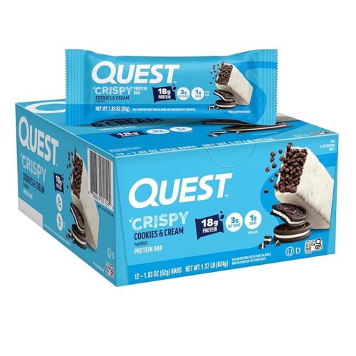 Quest Nutrition Crispy Cookies & Cream Hero Protein Bar Keto Friendly, 12 Count