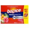 Bounce Mega Dryer Sheets, Paradise Blossom, 180 Count, Mega Fabric Softener Sheets