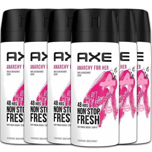 Axe Deodorant Body Spray Anarchy For Her,   5 Oz 6 Pack