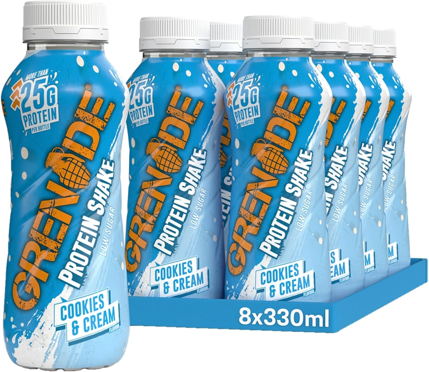 Grenade High Protein Shake, 8 x 330 ml - Cookies and Cream