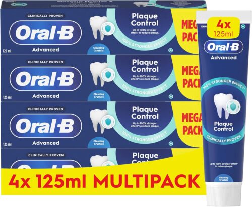 Oral-B Advanced Plaque Protection Toothpaste 4 x 125ml Multipack