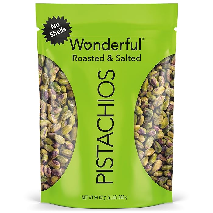 Wonderful Pistachios No Shells, Roasted & Salted Nuts, 24 Ounce