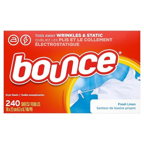Bounce Fabric Softener Sheets, Fresh Linen Scent, 240 Count