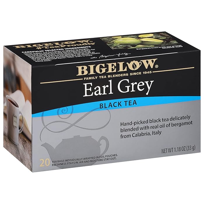 Bigelow Tea Earl Grey Flavored Black Tea, Kosher, 20 Bags, 1.18 Ounces (Pack Of 6)