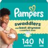 Pampers Swaddlers Diapers, Size 0  140 Count