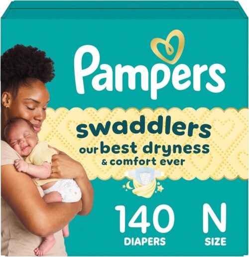 Pampers Swaddlers Diapers, Size 0  140 Count