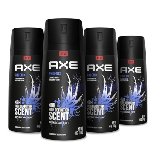 Axe Body Spray Deodorant For Long Lasting Odor Protection Phoenix Deodorant 4oz pack of 4