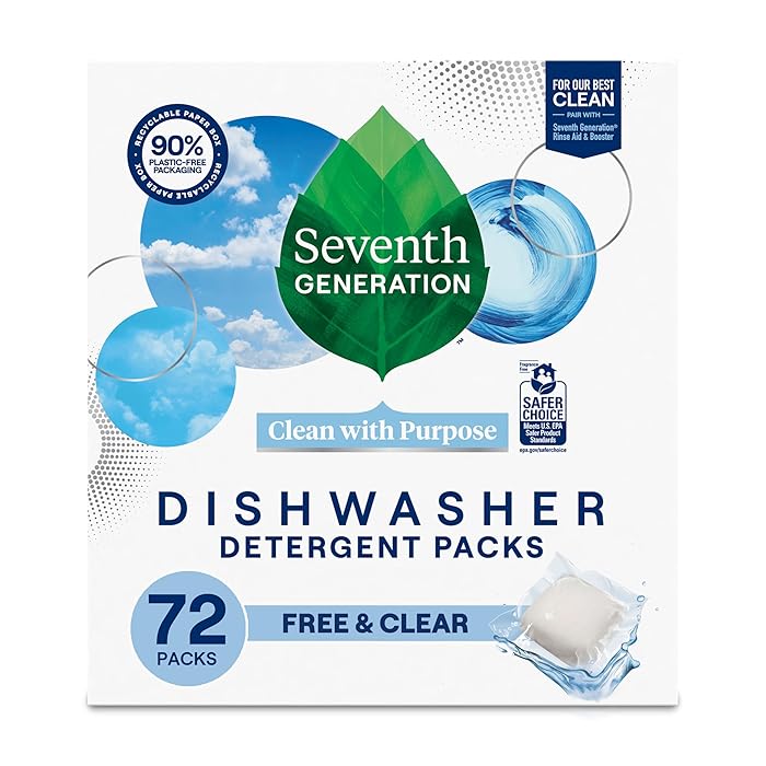Seventh Generation Dishwasher Detergent Packs (72 Count)