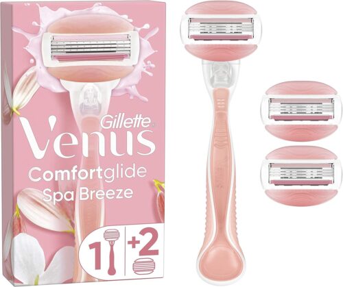 Gillette Venus ComfortGlide Women’s Razor Spa Breeze, 1 Refill Razor