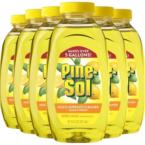 Pine-Sol Multi Surface Cleaner, 6 Pack Lemon Fresh Scent, 10.75 Oz