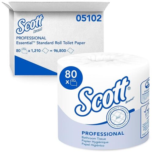 Scott Professional Standard Roll Toilet Paper, Bulk (05102)  (80 Rolls Of 1, 210 Sheets, 96, 800 Sheet Total)