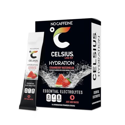 Celsius Hydration Strawberry Watermelon, Sugar Free Electrolyte Hydration Drink Mix (Pack Of 14)