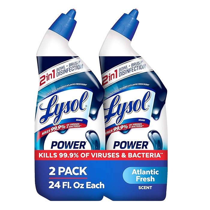 Lysol Toilet Bowl Cleaner Disinfecting And Deodorizing, Bleach Free, 24 Oz (2 Ct)