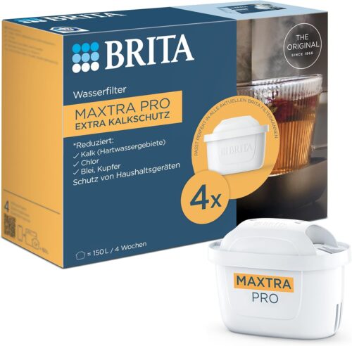 Brita Maxtra Pro Extra Limescale Protection Water Filter Cartridge  Pack of 4