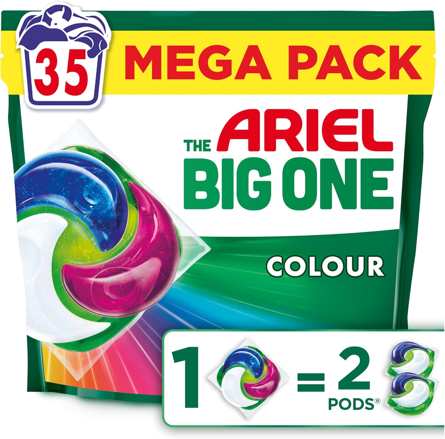 Ariel The Big One PODS Laundry Capsules, 35 Washes, Colour