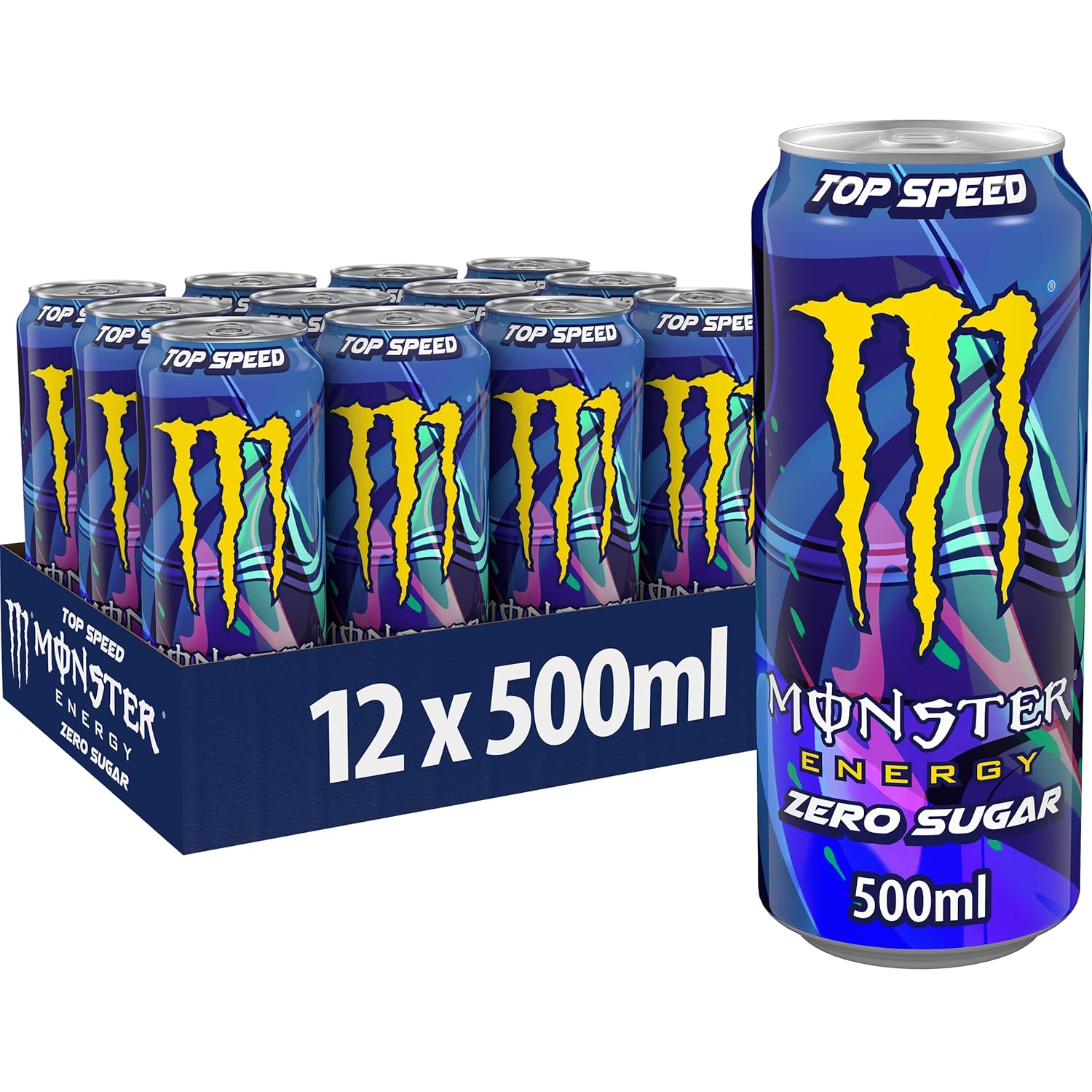 Monster Energy Top Speed Zero Sugar (12 x 500 ml)