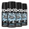 AXE Dual Action Body Spray Deodorant  Cool Ocean 4 Oz (Pack Of 4)