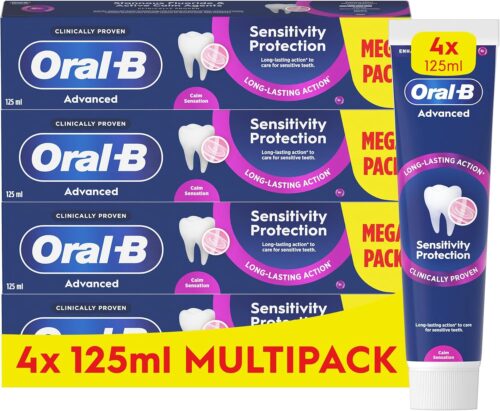 Oral-B Advanced Sensitivity Protection Toothpaste 4 x 125ml Multipack