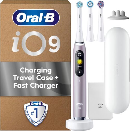 Oral-B iO9 Electric Toothbrushes For Adults, App Connected Handle Rose