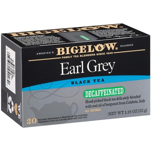 Bigelow Decaffeinated Earl Grey Black Tea, 20 Count (Pack Of 6), 120 Total Tea Bags