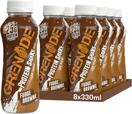 Grenade High Protein Shake, 8 x 330 ml - Fudge Brownie