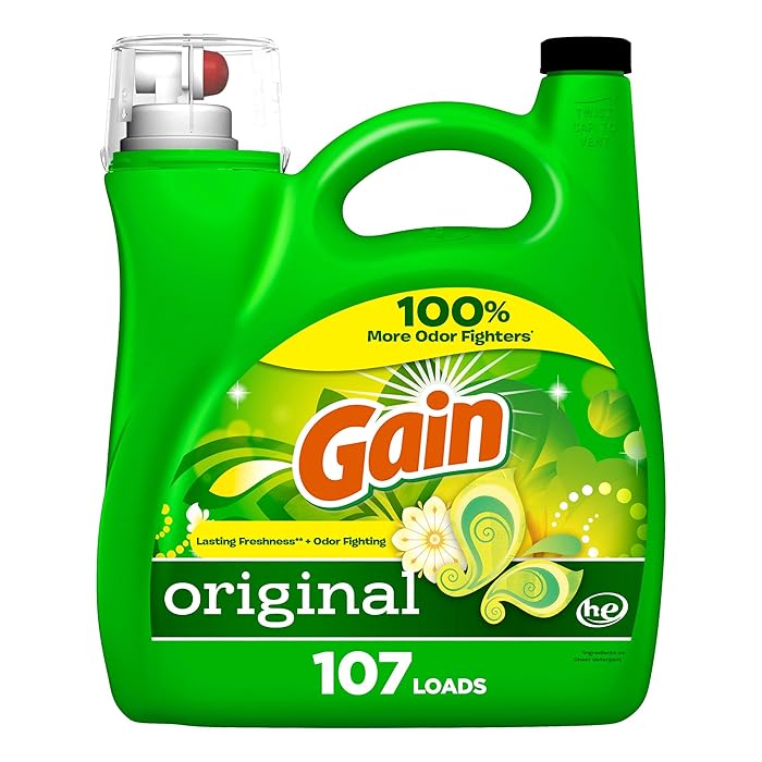 Gain Liquid Laundry Detergent, Original Scent, 154 Fl Oz, 107 Loads