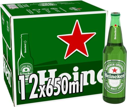 Heineken Beer Lager 12 x 650ml Bottle