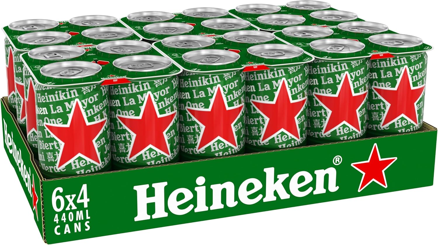 Heineken Lager Beer Cans, 24 x 440ml