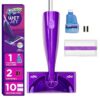 Swiffer WetJet Hardwood And Floor Spray Mop Cleaner Starter Kit Includes: 1 Power Mop, 10 Pads, Cleaning Solution, Batteries