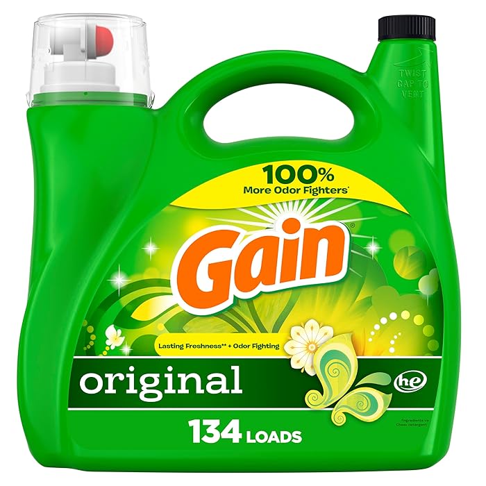 Gain Liquid Laundry Detergent, Original Scent, 194 Fl Oz, 134 Loads