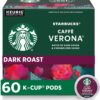 Starbucks K-Cup Coffee Pods, Dark Roast Hot or Iced Coffee, Caffè Verona, 60 Keurig Pods