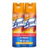 Lysol Disinfectant Spray, Sanitizing And Antibacterial Spray, For Disinfecting And Deodorizing, Mango & Hibiscus, 19 Fl. Oz (Pack Of 2)