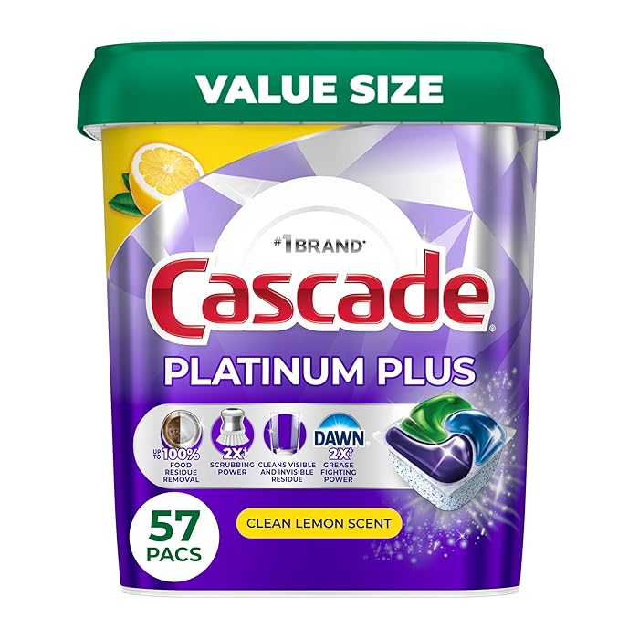 Cascade Platinum Plus Dishwasher Pods 57 Count