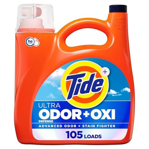 Tide Ultra Odor Defense Plus Oxi Liquid Laundry Detergent 148 Fl Oz, 105 Loads