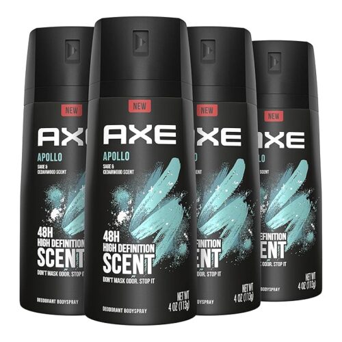 AXE Apollo Body Spray Deodorant For Long-Lasting Odor Protection pack of 4