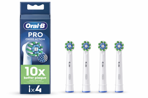 Oral-B Pro Cross Action Replacement Toothbrush Heads – Pack of 4
