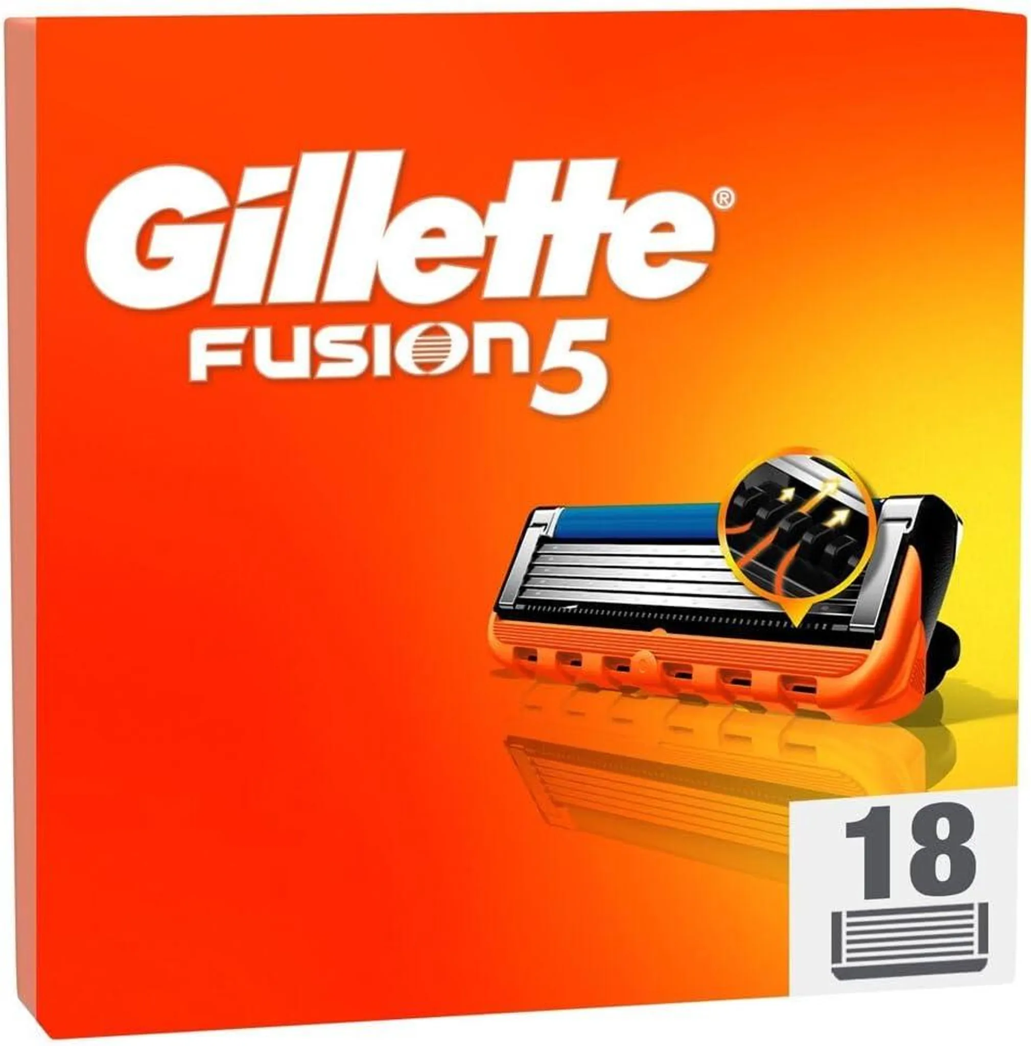 Gillette Fusion5 Razor Blades, 18 Original Replacement Blades