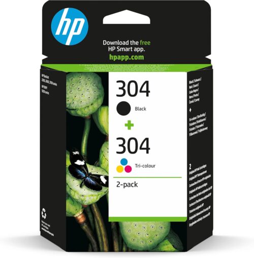 HP 304 Multipack Original Printer Cartridges (Black, Color)  2-pack  (3JB05AE)