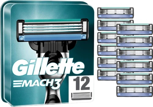 Gillette Mach3 razor blades for men  12 refill packs