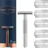 Gillette Men's Razor King C Safety Handle 5 Steel Blades