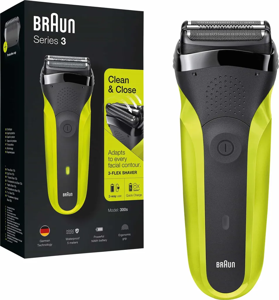 Braun electric shaver Series 3 300s 3 flexible blades